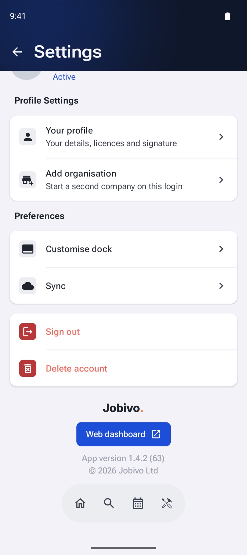 ANDROID. Settings scrolled to Preferences