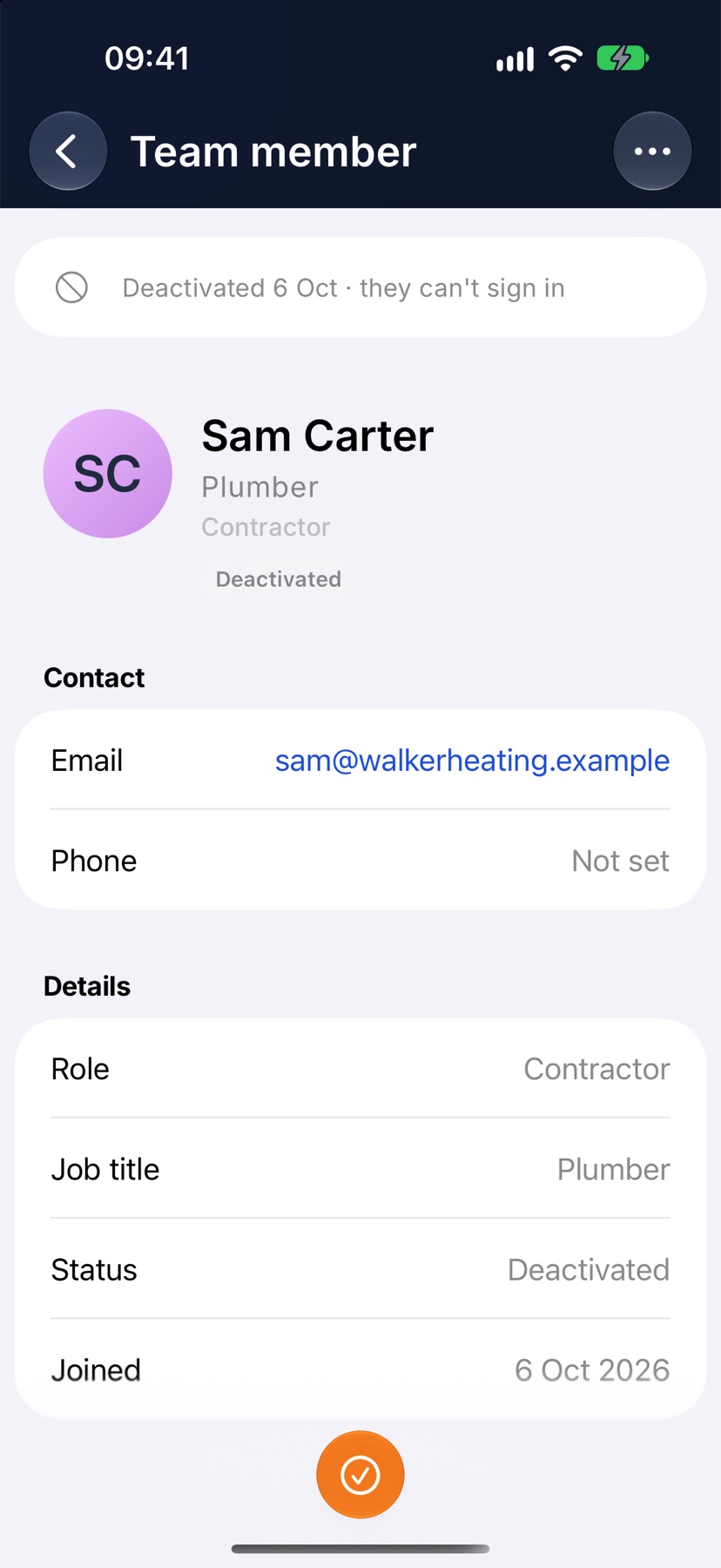 A deactivated member's page with the Deactivated line at the top