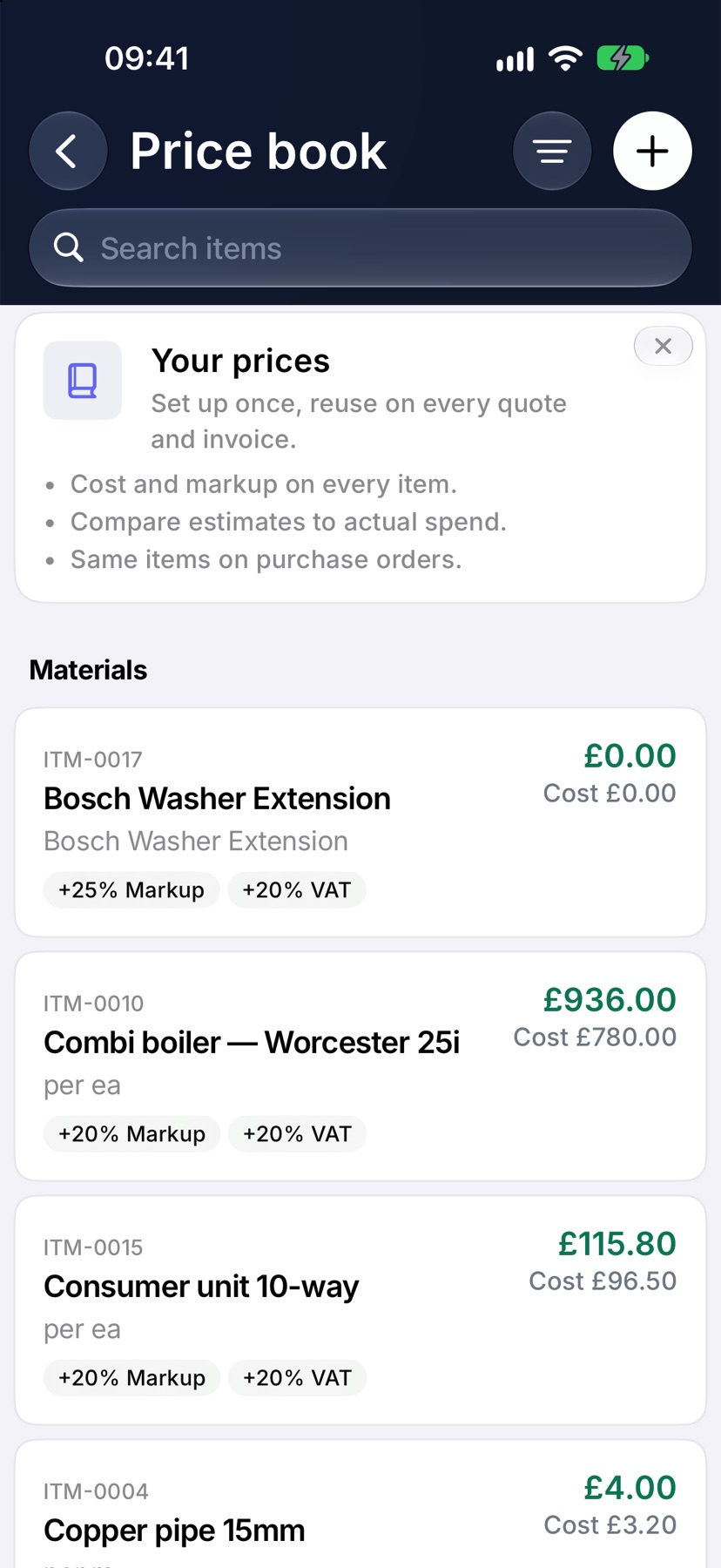The Price book list